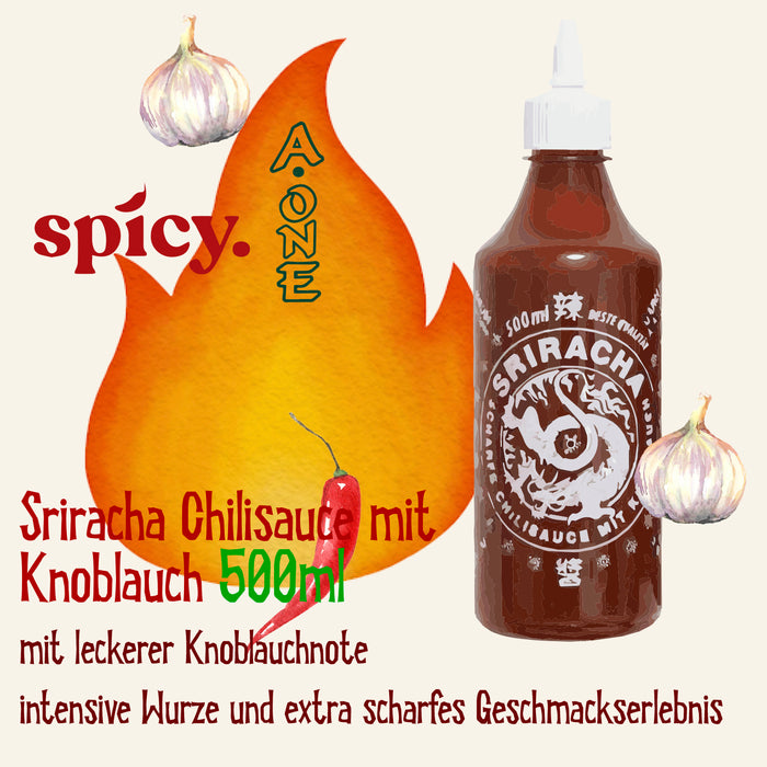 A-One Sriracha Chili mit Knoblauch 500ml