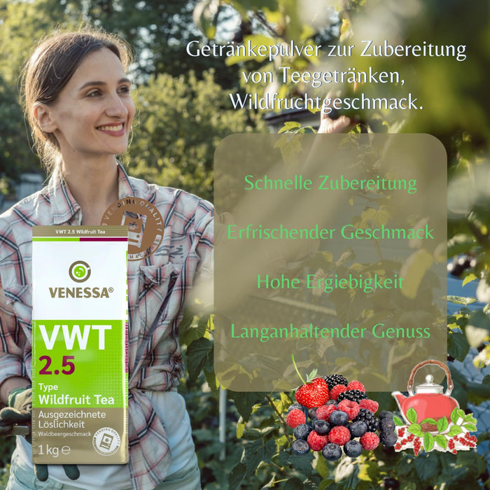 VENESSA VWT 2.5 Wildfrucht Teegetränk Wildfruit Tea Automatentee 1kg Instanttee