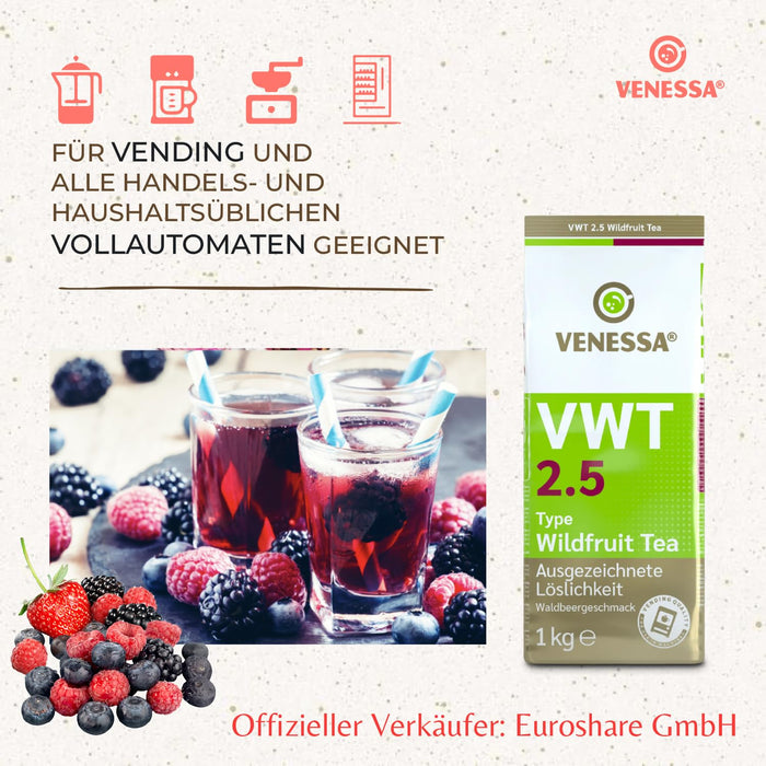 VENESSA VWT 2.5 Wildfrucht Teegetränk Wildfruit Tea Automatentee 1kg Instanttee