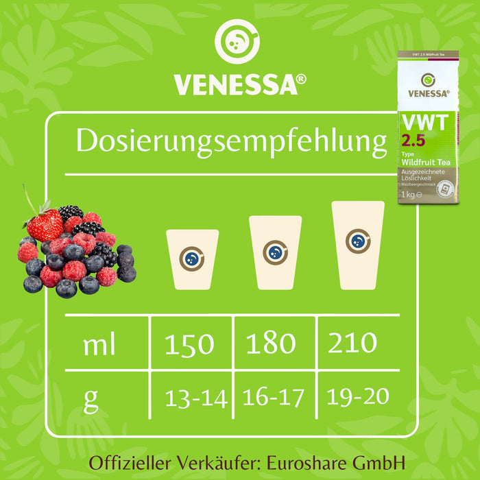 VENESSA VWT 2.5 Wildfrucht Teegetränk Wildfruit Tea Automatentee 1kg Instanttee