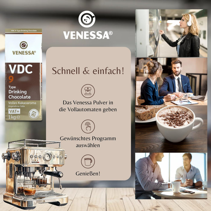 VENESSA VDC 9 Trinkschokolade 1kg x 10kg Drinking Chocolate