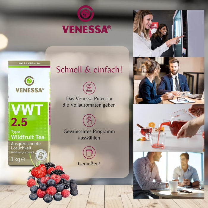 VENESSA VWT 2.5 Wildfrucht Teegetränk Wildfruit Tea Automatentee 1kg Instanttee