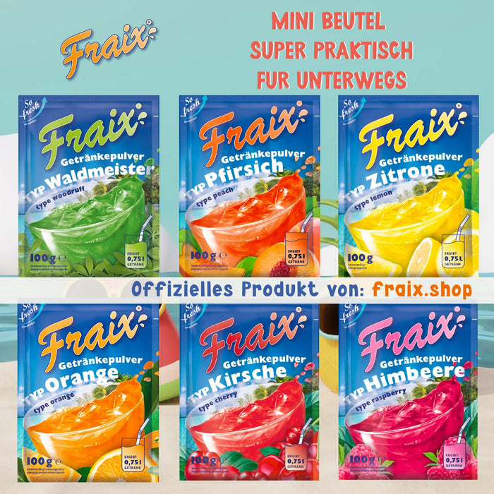 FRAIX Getränkepulver 6 Sorte Mixed (30er Pack x 100g) Vorteilspack