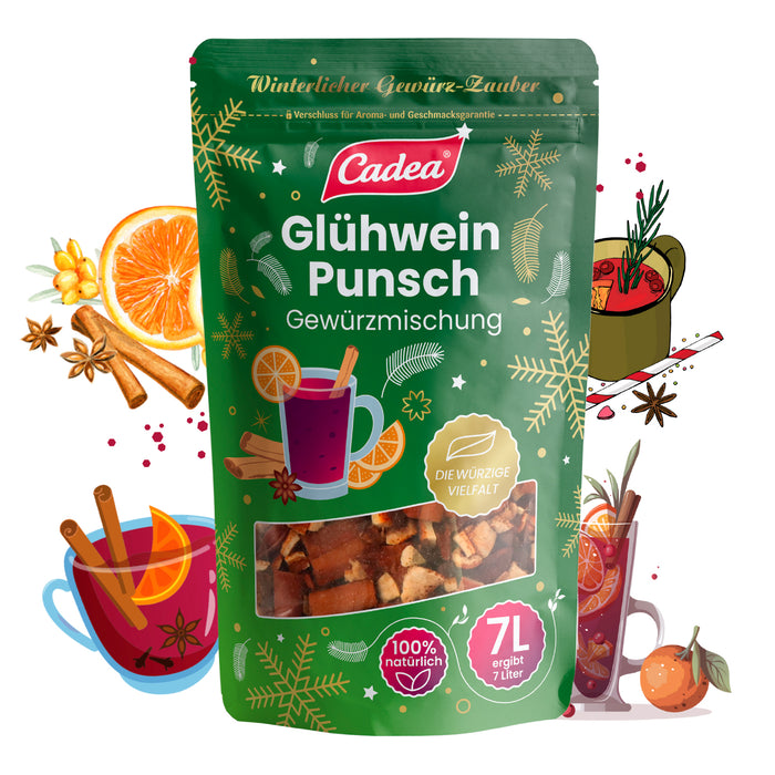 CADEA Glühwein Punsch Gewürzmischung 24 x 100g Wintergetränke Glühpunsch