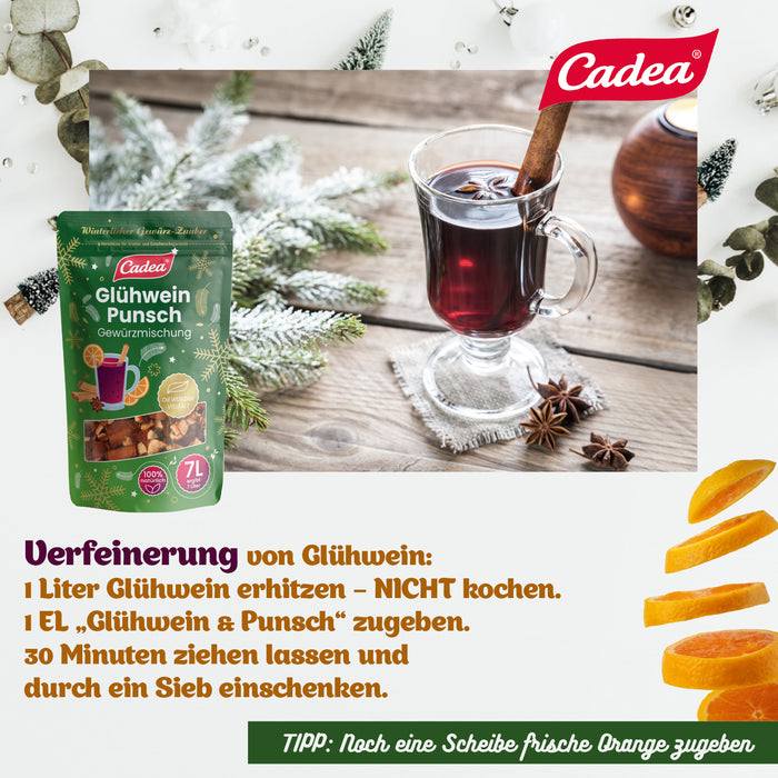 CADEA Glühwein Punsch Gewürzmischung 16 x 100g Wintergetränke Glühpunsch