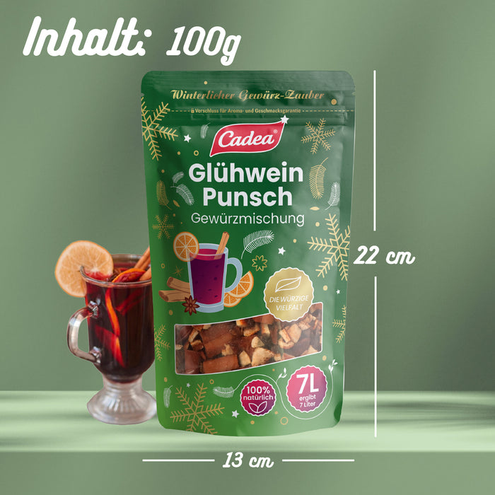 CADEA Glühwein Punsch Gewürzmischung 24 x 100g Wintergetränke Glühpunsch