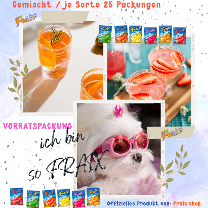 FRAIX Getränkepulver 6 Sorte Mixed (150er Pack x 100g)