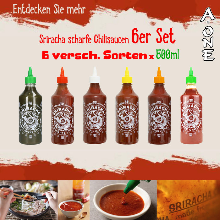 A-One Sriracha Scharfe Chilisauce mit Zitronengras 500ml